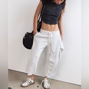 FP Movement by Free People Sprint To The Finish Cropped Joggers in Gray